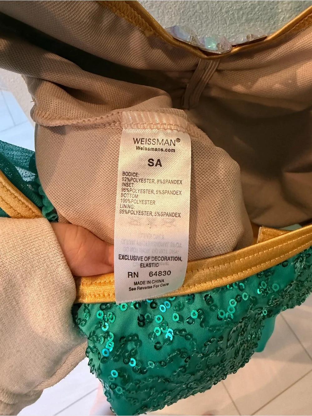 Weissman Princess Jasmine Like Costume